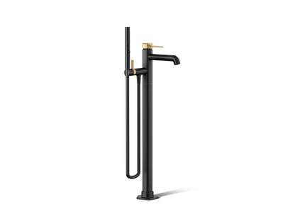 KOHLER K-T27025-4 Occasion Floor-mount bath filler trim with handshower