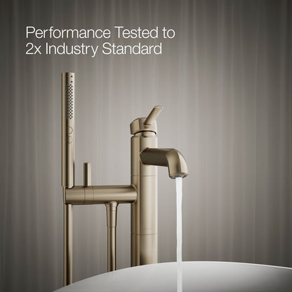 KOHLER K-T27025-4 Occasion Floor-mount bath filler trim with handshower