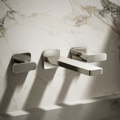 KOHLER K-T27120-4 Parallel Wall-mount bathroom sink faucet trim, 1.2 gpm