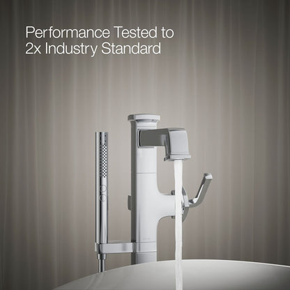 KOHLER K-T27408-4 Riff Floor-mount bath filler trim with handshower