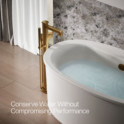 KOHLER K-T27408-4 Riff Floor-mount bath filler trim with handshower