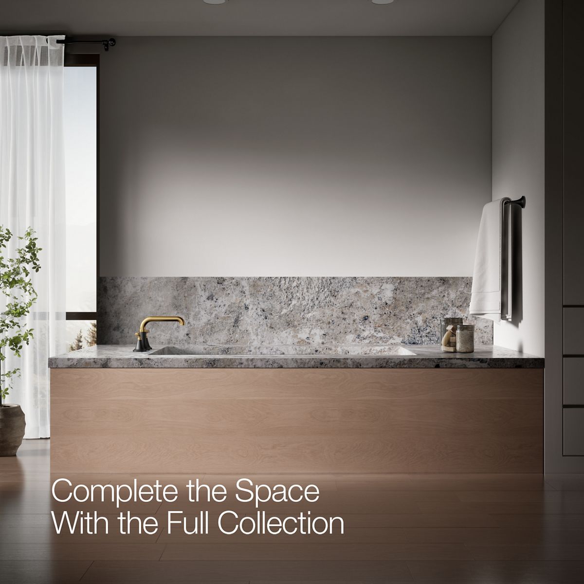 KOHLER K-T27417-4 Tone Deck-mount bath faucet trim