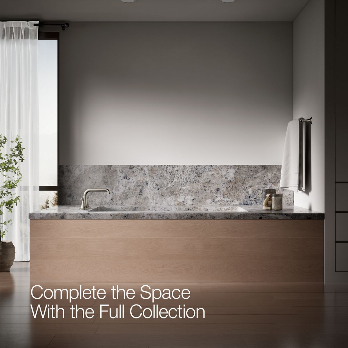 KOHLER K-T27417-4 Tone Deck-mount bath faucet trim