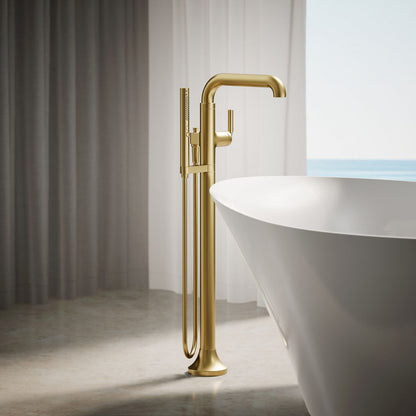 KOHLER K-T27424-4 Tone Floor-mount bath filler trim with handshower