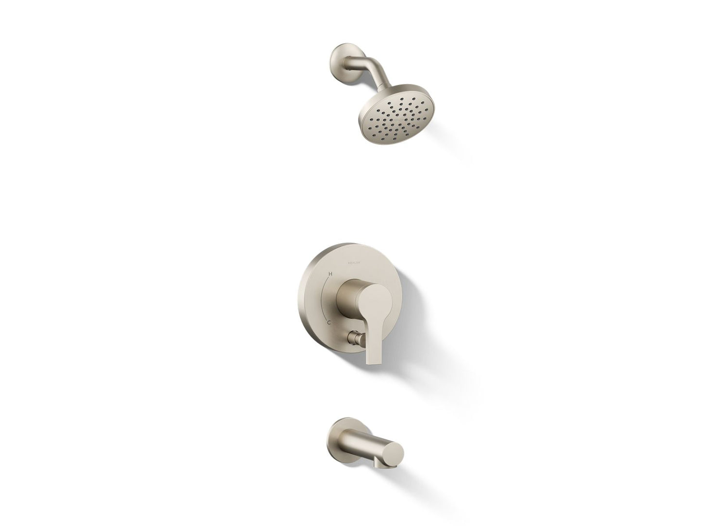 KOHLER Elate Rite-Temp bath and shower trim kit with push-button diverter, 1.75 gpm