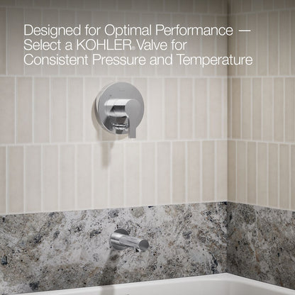 KOHLER Elate Rite-Temp bath and shower trim kit with push-button diverter, 1.5 gpm