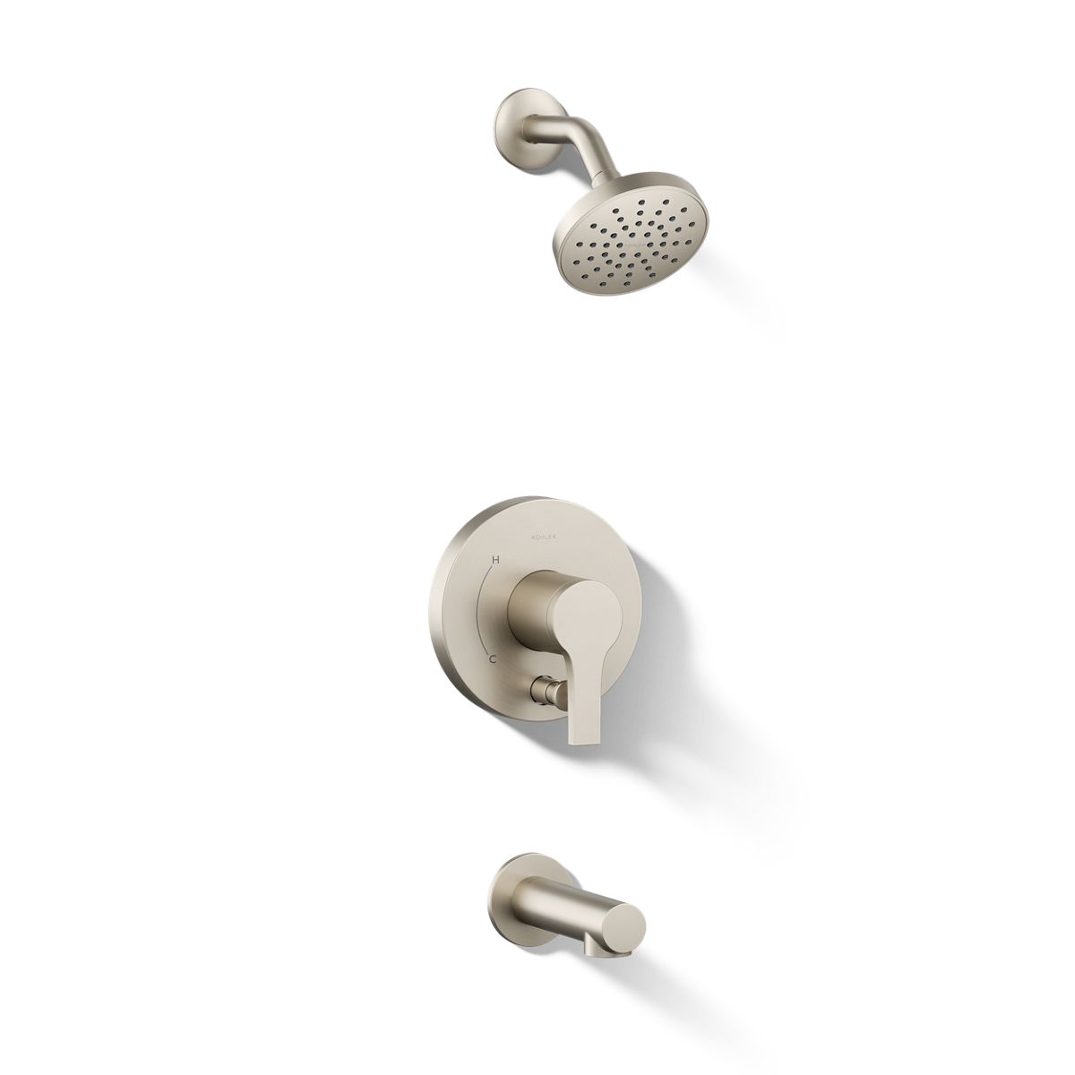 KOHLER Elate Rite-Temp bath and shower trim kit with push-button diverter, 1.5 gpm