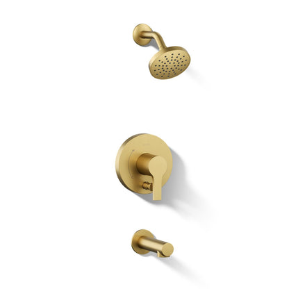 KOHLER Elate Rite-Temp bath and shower trim kit with push-button diverter, 2.5 gpm