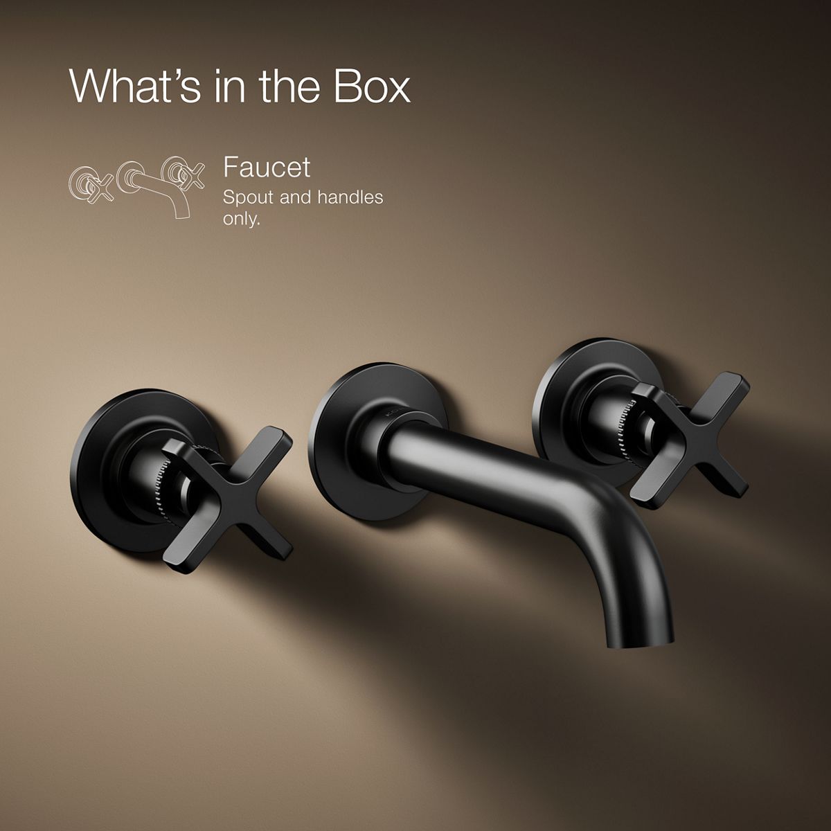 KOHLER K-T35909-3 Castia by Studio McGee Wall-mount bathroom sink faucet trim, 1.2 gpm