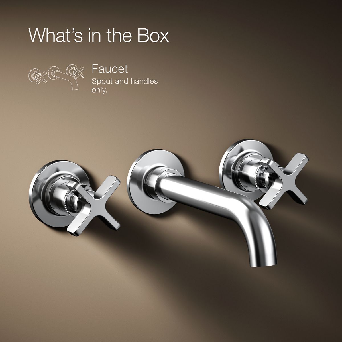 KOHLER K-T35909-3 Castia by Studio McGee Wall-mount bathroom sink faucet trim, 1.2 gpm