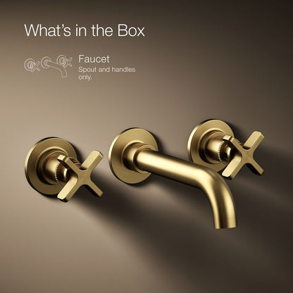 KOHLER K-T35909-3 Castia by Studio McGee Wall-mount bathroom sink faucet trim, 1.2 gpm