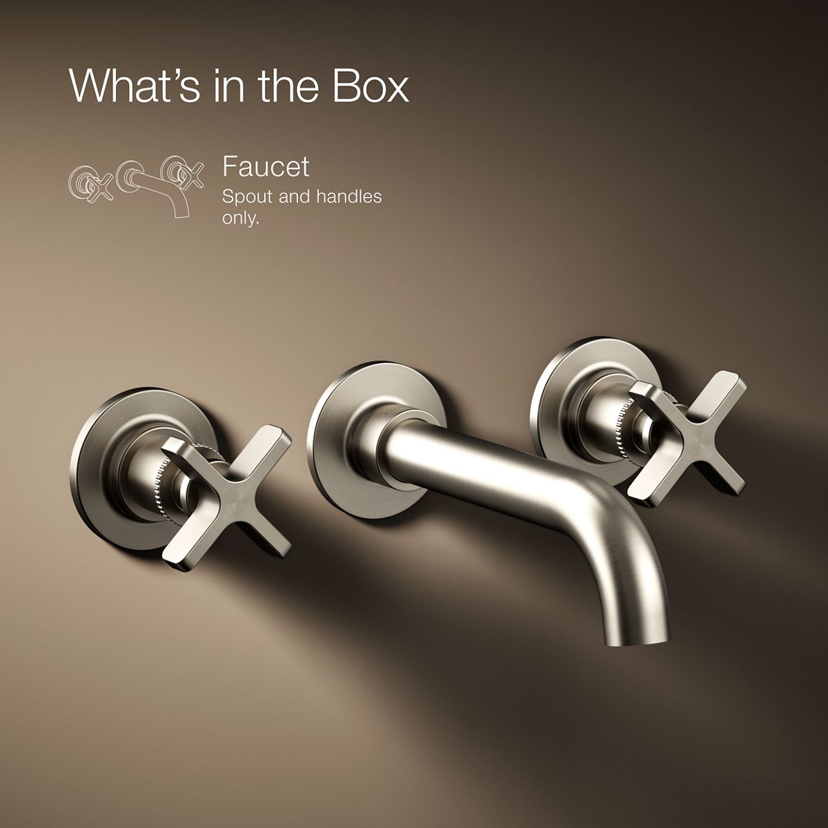 KOHLER K-T35909-3 Castia by Studio McGee Wall-mount bathroom sink faucet trim, 1.2 gpm