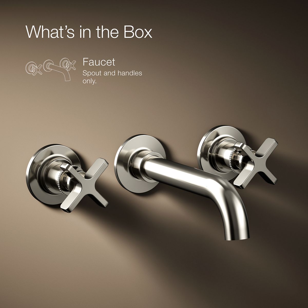 KOHLER K-T35909-3 Castia by Studio McGee Wall-mount bathroom sink faucet trim, 1.2 gpm