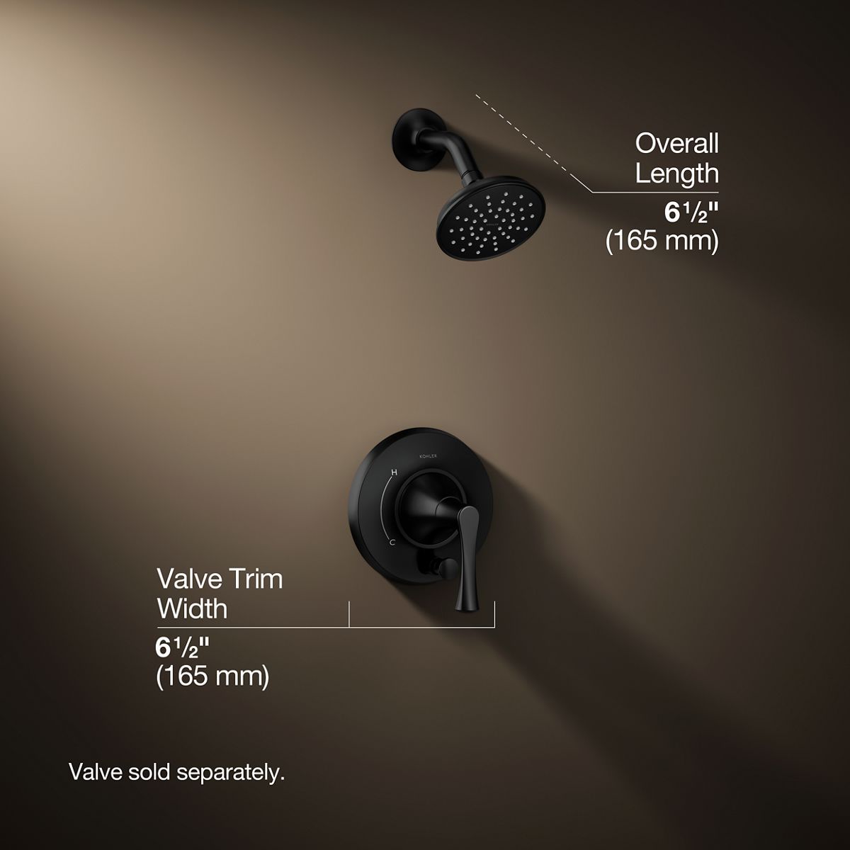 3/4 view of product with dimensions