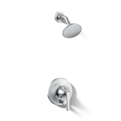KOHLER K-T35943-4Y Buckley Rite-Temp® Shower Trim Kit with Push-button Diverter, 2.5 GPM, Polished Chrome - 3/4 view of produ