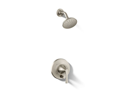 KOHLER K-T35943-4Y Buckley Rite-Temp® Shower Trim Kit with Push-button Diverter, 2.5 GPM, Vibrant Brushed Nickel - 3/4 view o