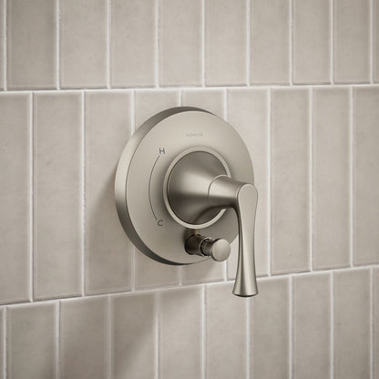 KOHLER K-T35943-4Y Buckley Rite-Temp® Shower Trim Kit with Push-button Diverter, 2.5 GPM, Vibrant Brushed Nickel - Shows clos