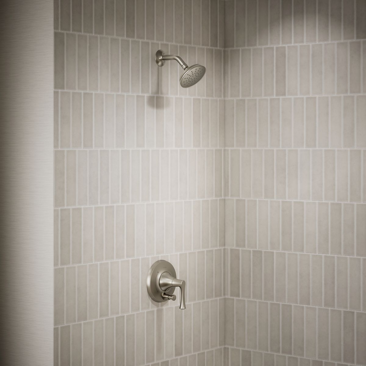 KOHLER K-T35943-4Y Buckley Rite-Temp® Shower Trim Kit with Push-button Diverter, 2.5 GPM, Vibrant Brushed Nickel - image focu