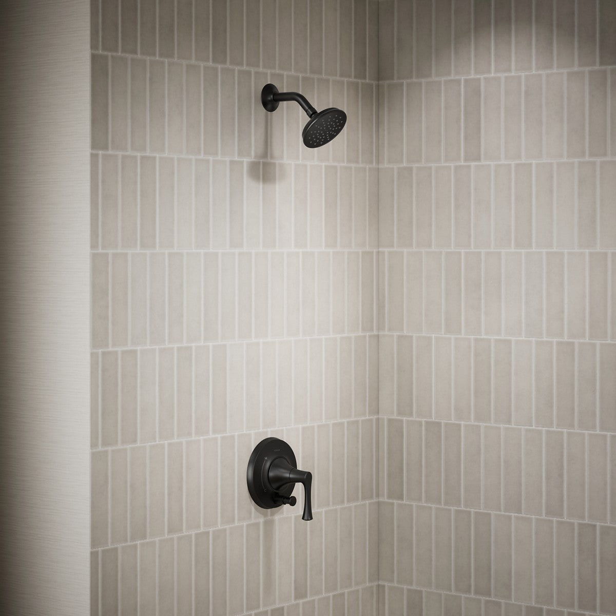 KOHLER K-T35943-4H Buckley Rite-Temp shower trim kit with push-button diverter, 1.5 gpm, matte black - view 3