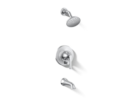 KOHLER K-T35944-4Y Buckley Rite-Temp® Bath and Shower Trim Kit with Push-button Diverter, 2.5 GPM, Polished Chrome - 3/4 view