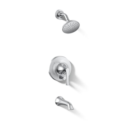 KOHLER K-T35944-4Y Buckley Rite-Temp® Bath and Shower Trim Kit with Push-button Diverter, 2.5 GPM, Polished Chrome - 3/4 view