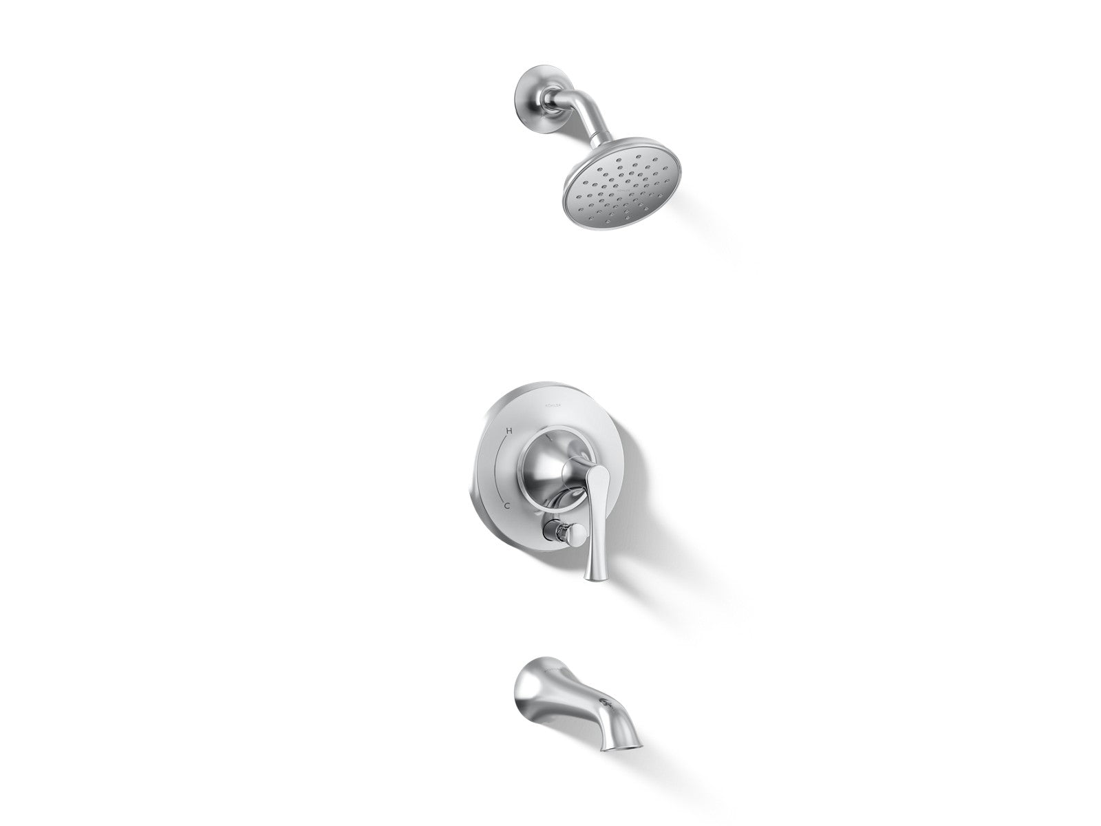 KOHLER K-T35944-4G Buckley Rite-Temp bath and shower trim kit with push-button diverter, 1.75 gpm, polished chrome