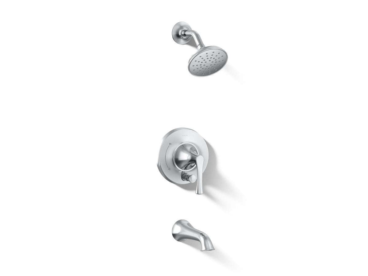 KOHLER K-T35944-4H Buckley Rite-Temp bath and shower trim kit with push-button diverter, 1.5 gpm, polished chrome