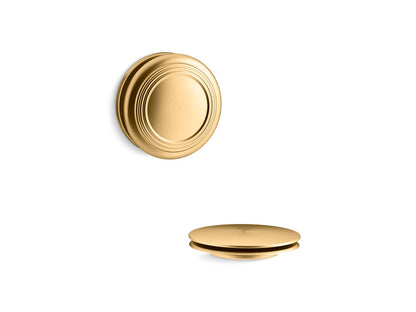 KOHLER K-T37396 PureFlo Traditional push-button bath drain trim, vibrant brushed moderne brass