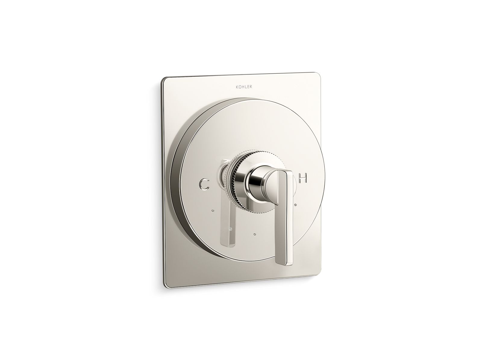 KOHLER K-T38269-4 Castia MasterShower® Temperature Control Valve Trim with Lever Handle, Vibrant Polished Nickel - 3/4 view o