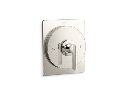 KOHLER K-T38269-4 Castia MasterShower® Temperature Control Valve Trim with Lever Handle, Vibrant Polished Nickel - 3/4 view o