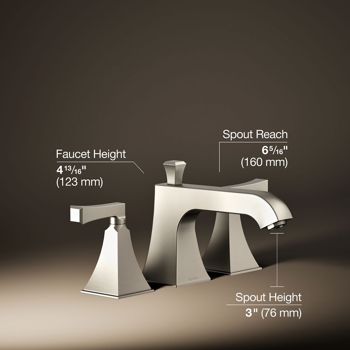 KOHLER K-T428-4V Memoirs Stately Deck-mount bath faucet trim with diverter