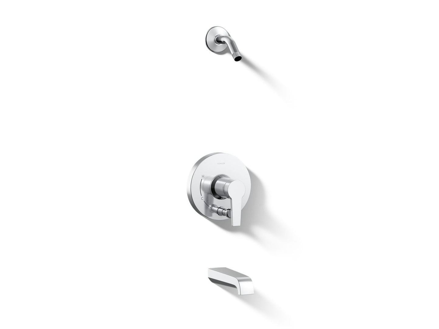 KOHLER K-T49979-4L Pitch Rite-Temp Bath and shower trim kit with push-button diverter, without showerhead