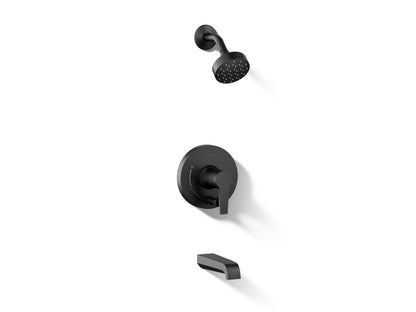 KOHLER Pitch Rite-Temp bath and shower trim kit with push-button diverter and lever handle, 2.5 gpm