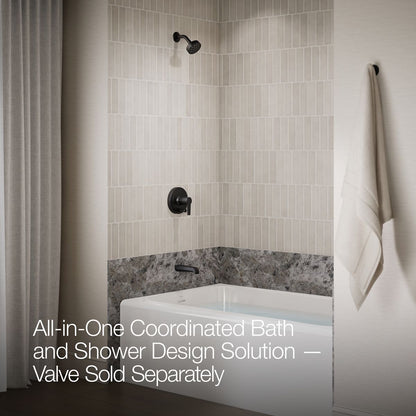 KOHLER Pitch Rite-Temp bath and shower trim kit with push-button diverter and lever handle, 2.5 gpm