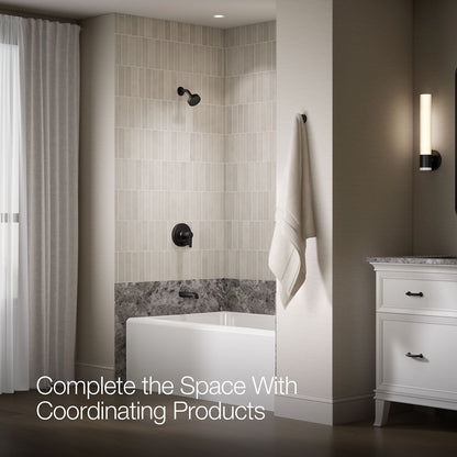 KOHLER Pitch Rite-Temp bath and shower trim kit with push-button diverter and lever handle, 2.5 gpm