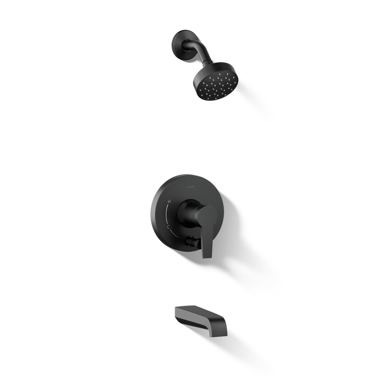 KOHLER Pitch Rite-Temp bath and shower trim kit with push-button diverter and lever handle, 2.5 gpm