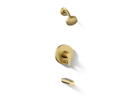 KOHLER Pitch Rite-Temp bath and shower trim kit with push-button diverter and lever handle, 2.5 gpm