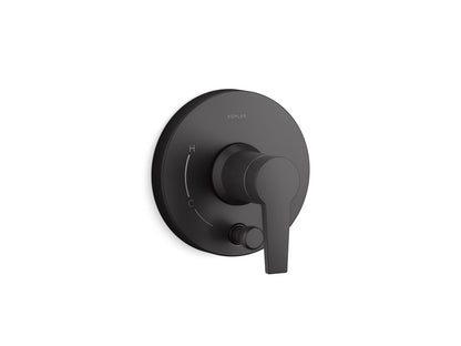 KOHLER K-T49988-4 Pitch Rite-Temp Valve trim with push-button diverter, matte black
