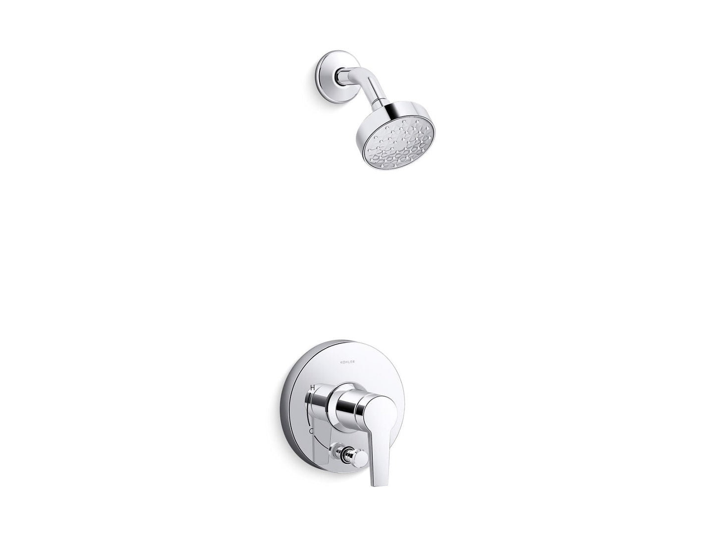 KOHLER Pitch Rite-Temp shower trim kit with push-button diverter, 2.5 gpm