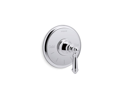 KOHLER K-T72769-4 Artifacts MasterShower temperature control valve trim with lever handle, polished chrome