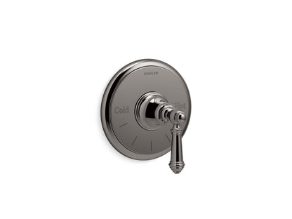 KOHLER K-T72769-4 Artifacts MasterShower temperature control valve trim with lever handle, vibrant titanium