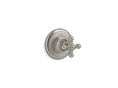 KOHLER K-T72770-3 Artifacts MasterShower transfer valve trim with cross handle, vibrant brushed nickel