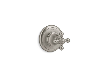 KOHLER K-T72771-3 Artifacts MasterShower volume control valve trim with cross handle, vibrant brushed nickel