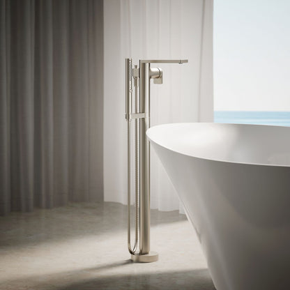 KOHLER K-T73087-4 Composed Floor-mount bath filler trim with handshower