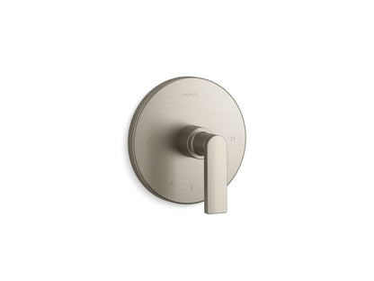 KOHLER K-T73133-4 Composed MasterShower Temperature Control Valve Trim with Lever Handle, vibrant brushed nickel