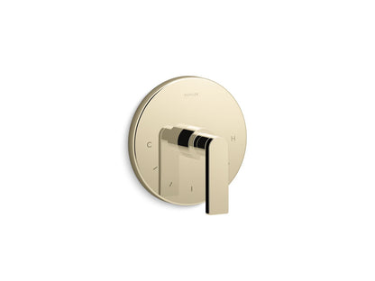 KOHLER K-T73133-4 Composed MasterShower Temperature Control Valve Trim with Lever Handle, vibrant french gold