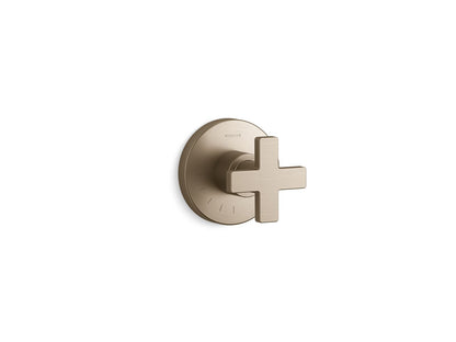 KOHLER K-T73135-3 Composed MasterShower Volume Control Valve Trim with Cross Handle, vibrant brushed bronze