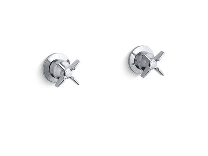 KOHLER K-T7744-3 Triton Wall-mount valve trim with cross handles, requires valve, polished chrome