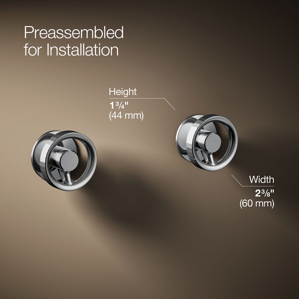 KOHLER Components Wall-mount bathroom sink faucet Industrial handle trim