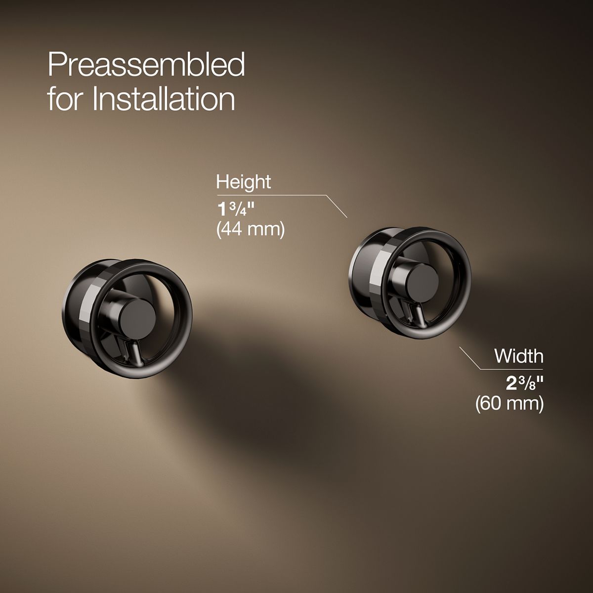 KOHLER Components Wall-mount bathroom sink faucet Industrial handle trim